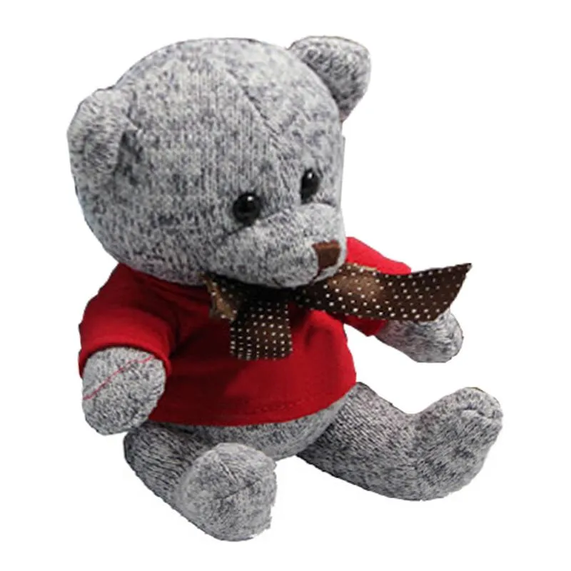 16cm Colourful Knitted Teddy Bear Plush Toy