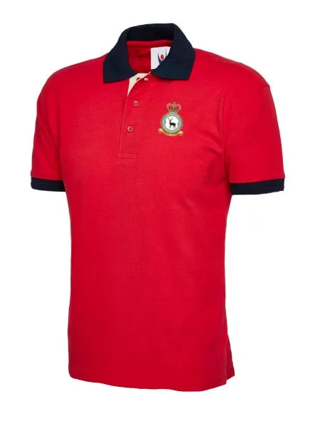 90SU CREST Embroidered Contrast Colour Poloshirt