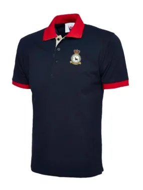 90SU CREST Embroidered Contrast Colour Poloshirt