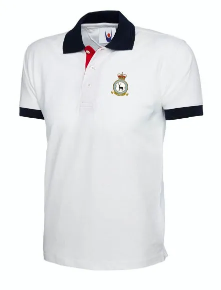 90SU CREST Embroidered Contrast Colour Poloshirt