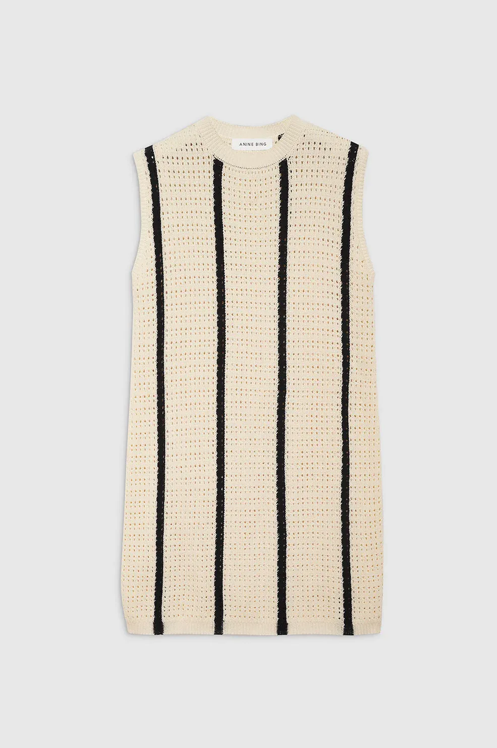 Anine Bing - Lanie Dress in Ivory and Black Stripe