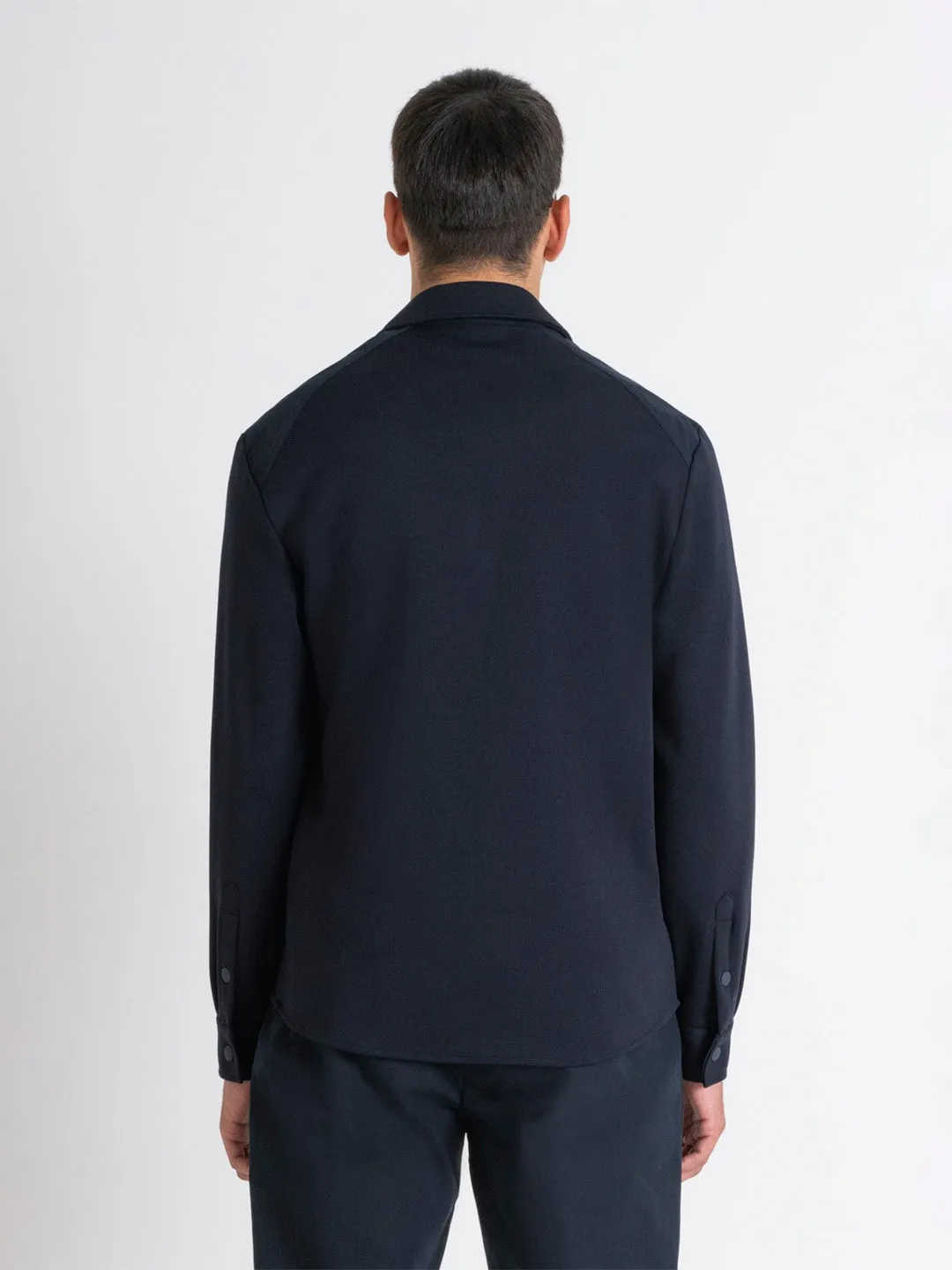 Antony Morato Men Blue Solid Spread Collar Full Sleeves Shacket