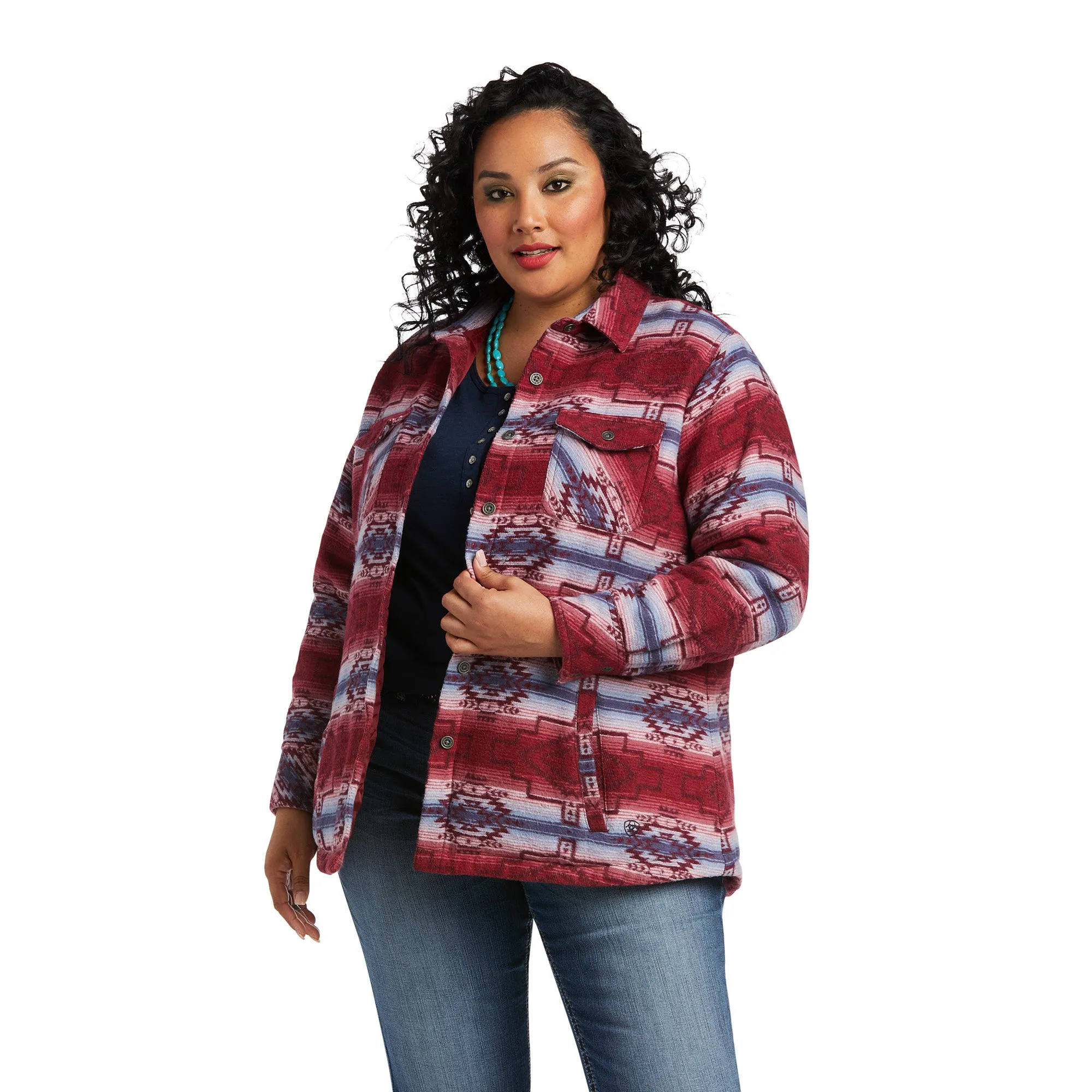 Ariat® Ladies REAL Shacket Tucson Stripe Shirt Jacket 10037455