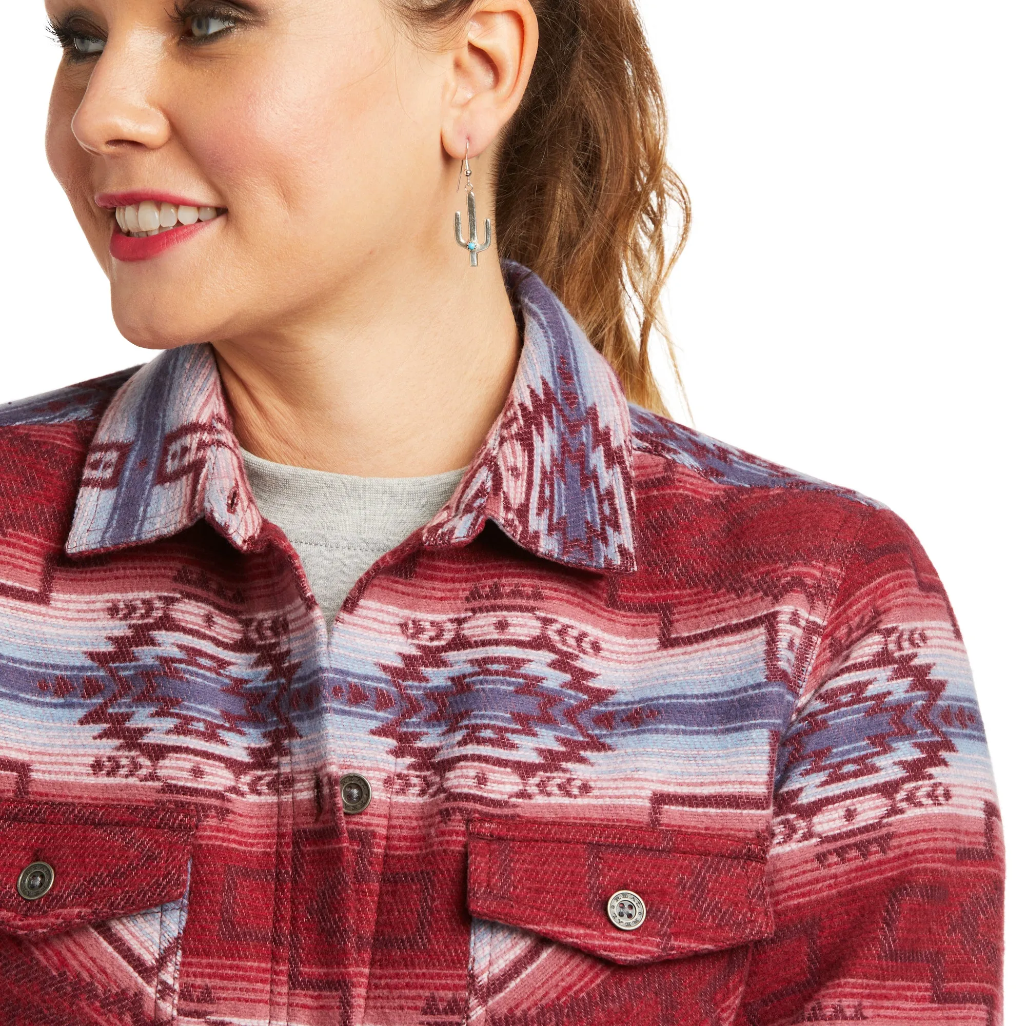 Ariat® Ladies REAL Shacket Tucson Stripe Shirt Jacket 10037455