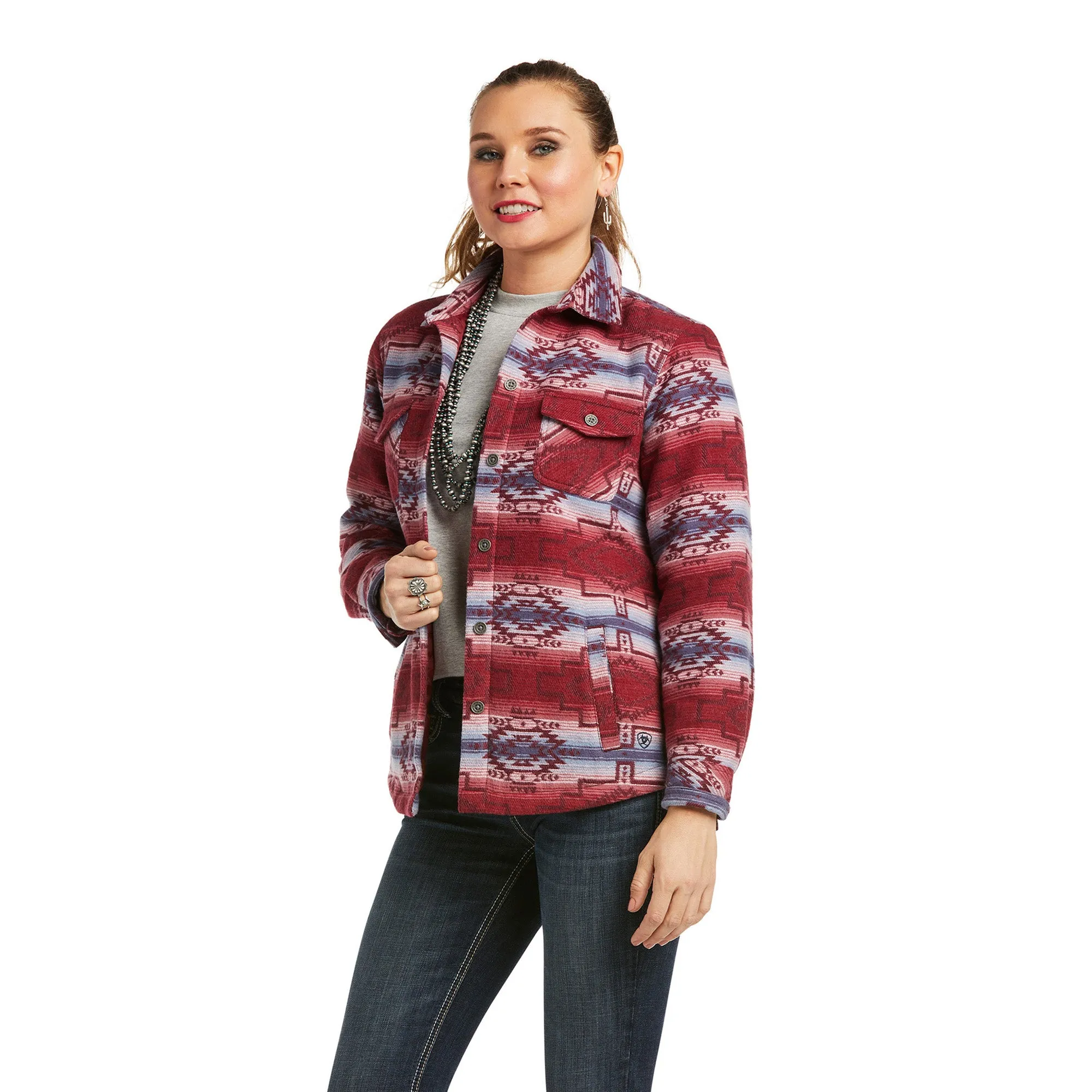 Ariat® Ladies REAL Shacket Tucson Stripe Shirt Jacket 10037455