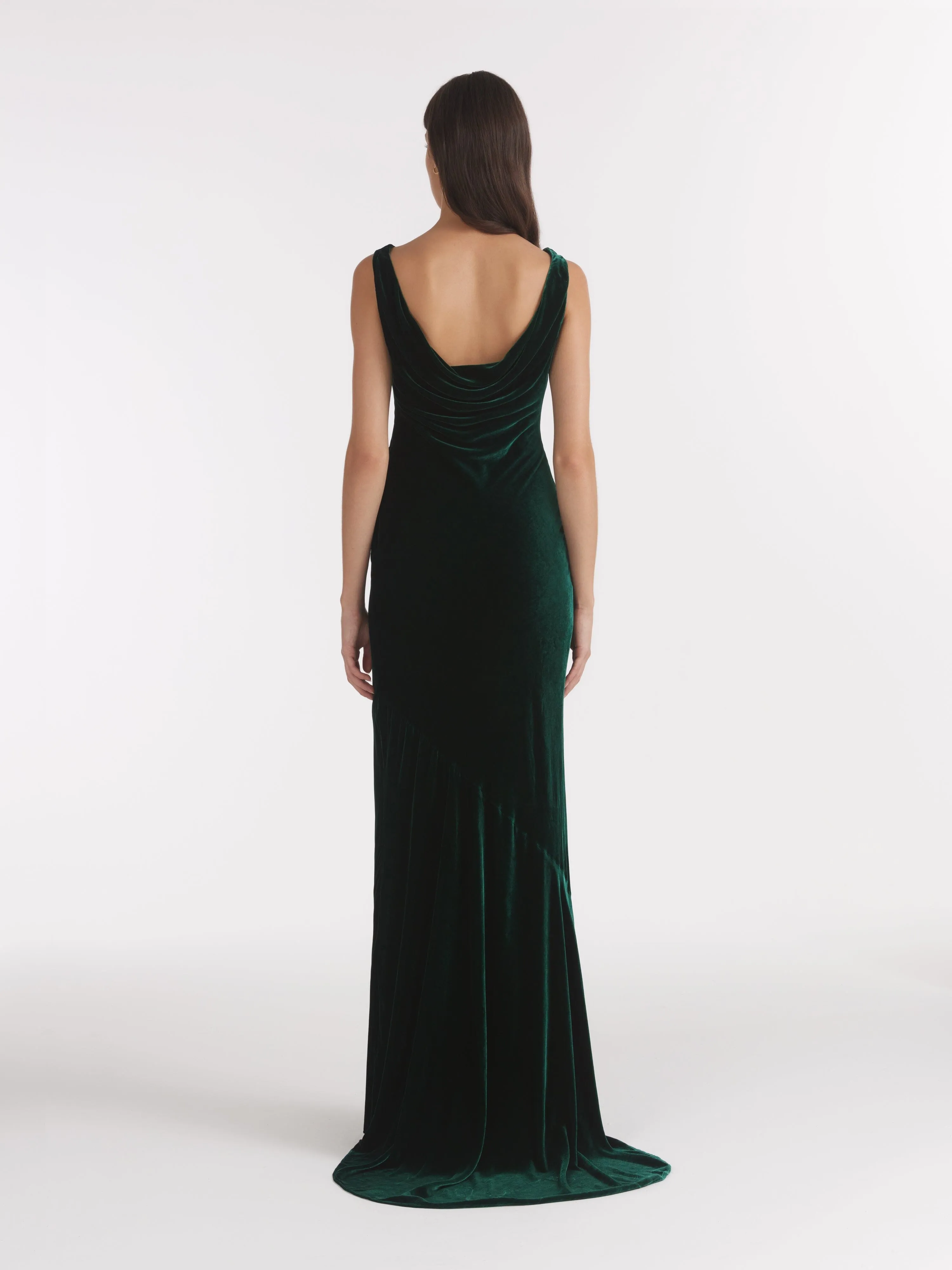 Asher Long Dress in Racing Green