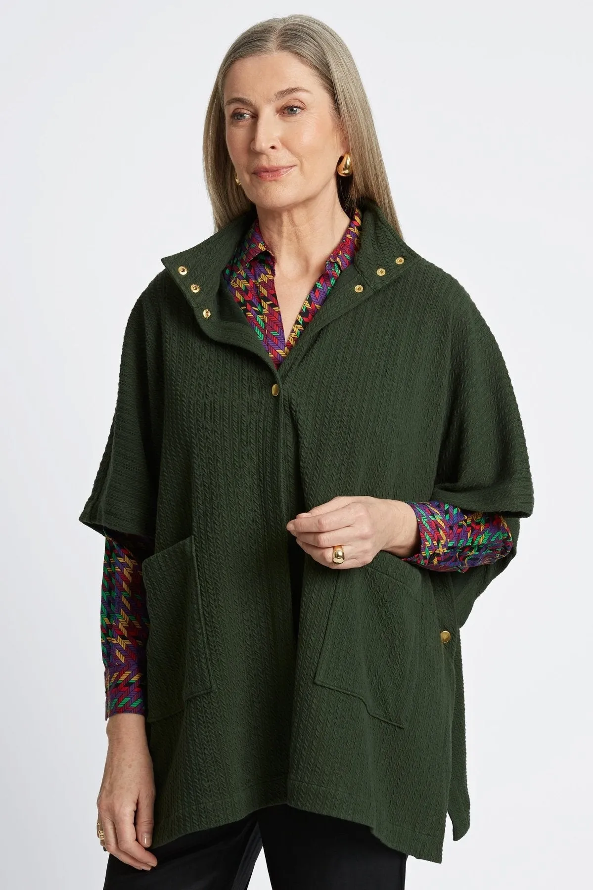 Aspyn Cable Knit Cape Tunic