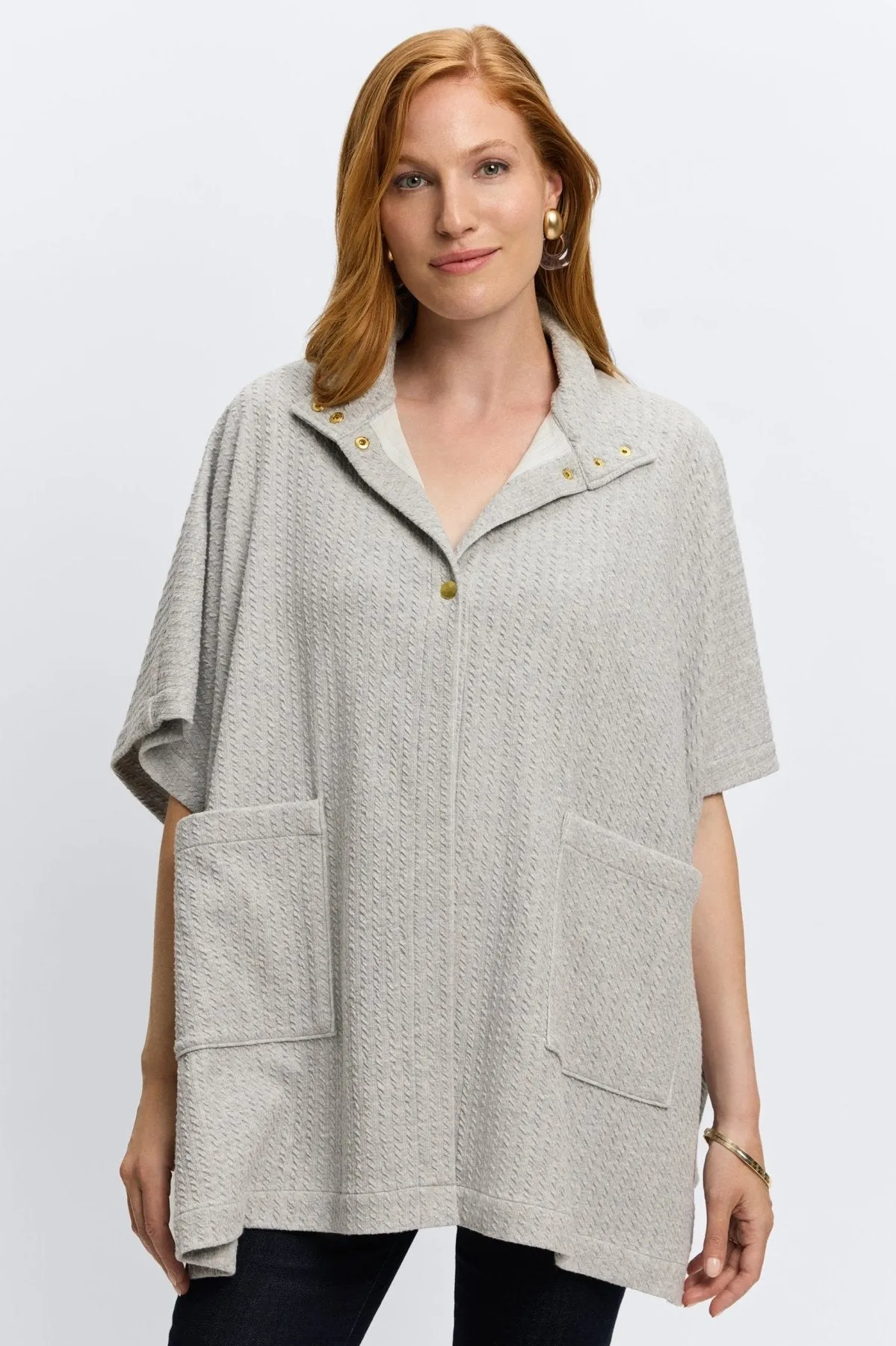 Aspyn Cable Knit Cape Tunic