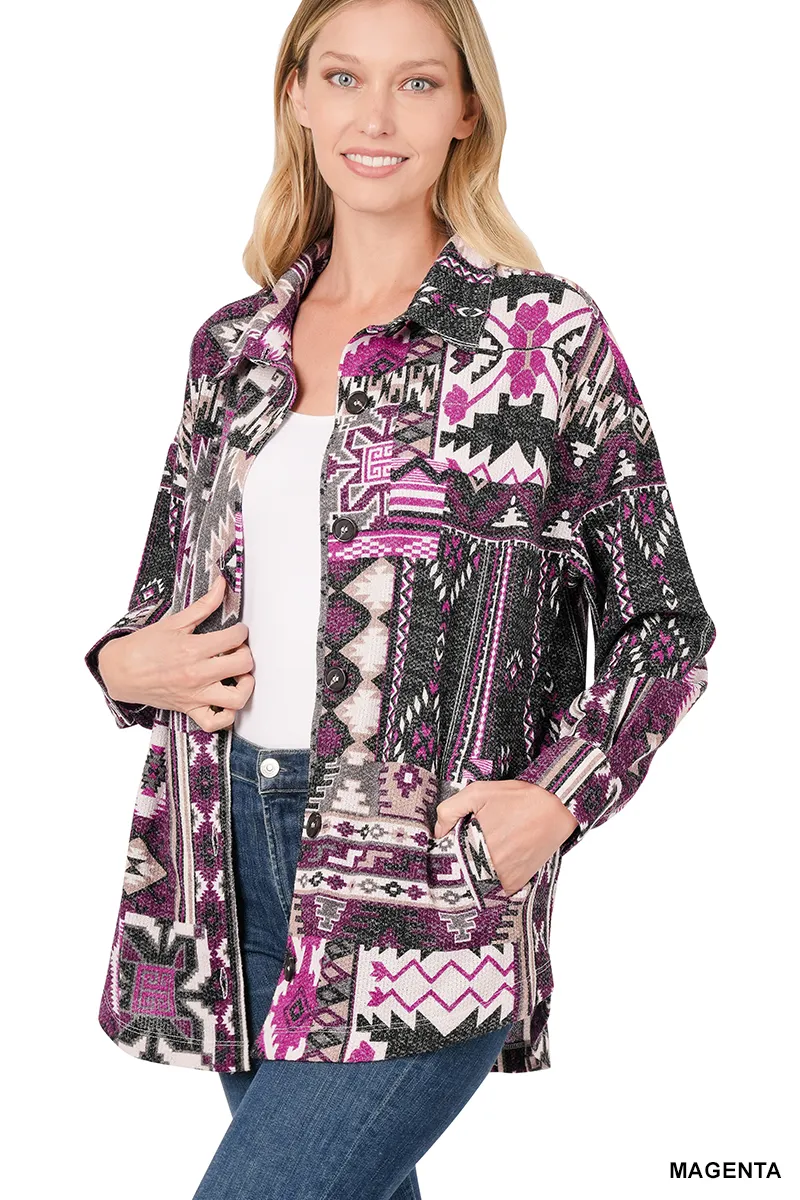 Aztec Oversized Shacket