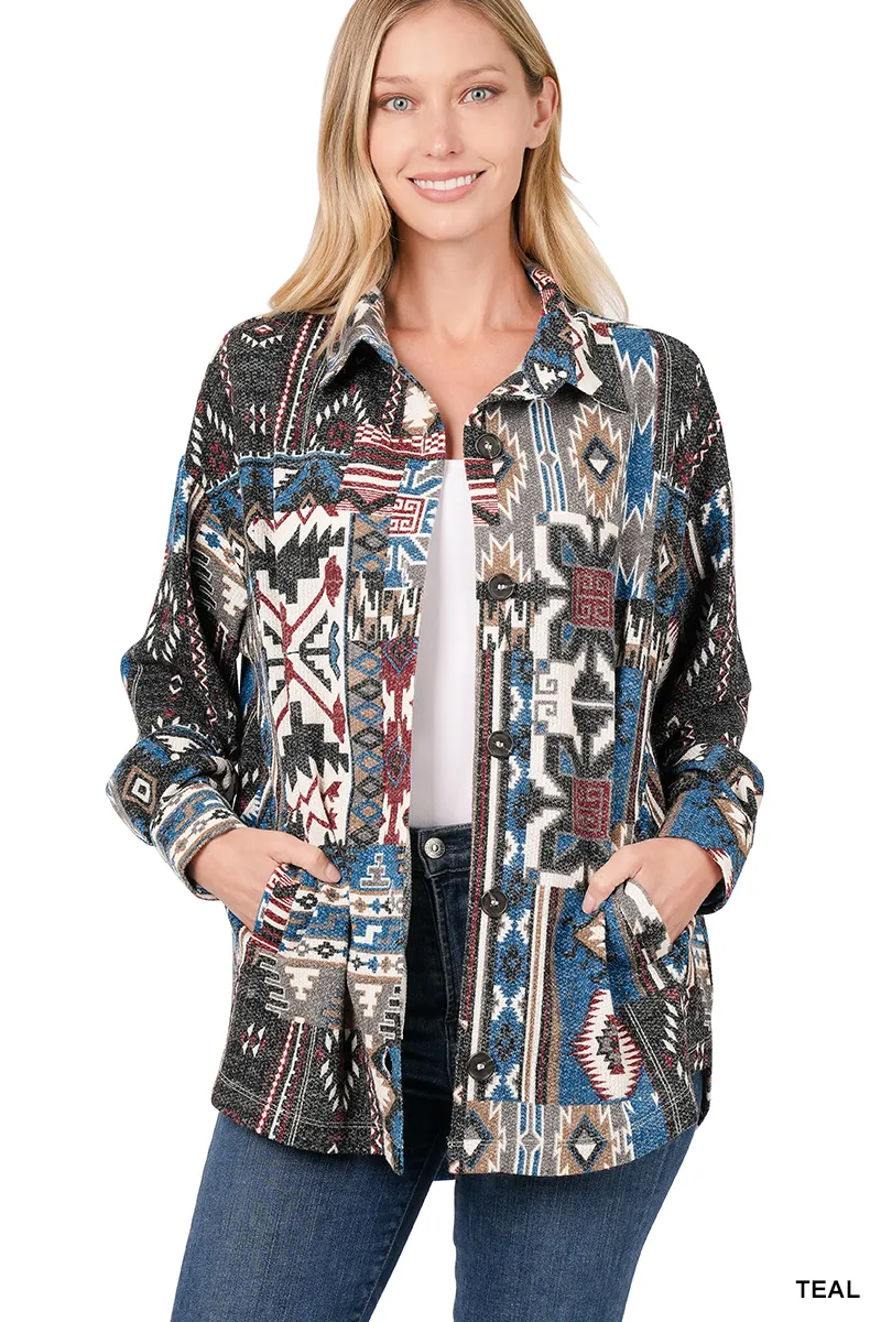 Aztec Oversized Shacket