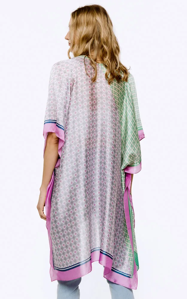 BAAP8073 Multi Pattern Cover Up Kimono