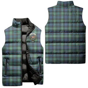 Baillie Ancient Tartan Sleeveless Puffer Jacket with Family Crest