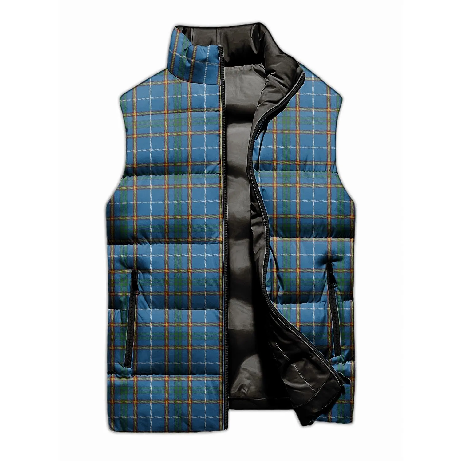 Bain Tartan Sleeveless Puffer Jacket