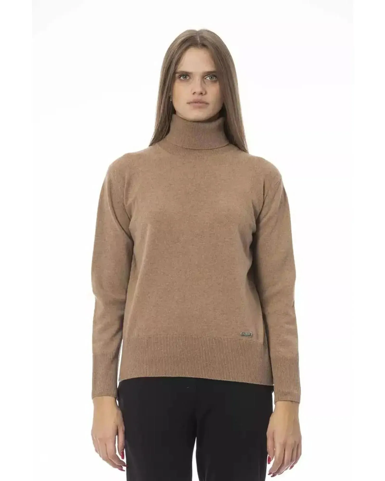 Baldinini Trend Women's Beige Wool Sweater - 46 IT