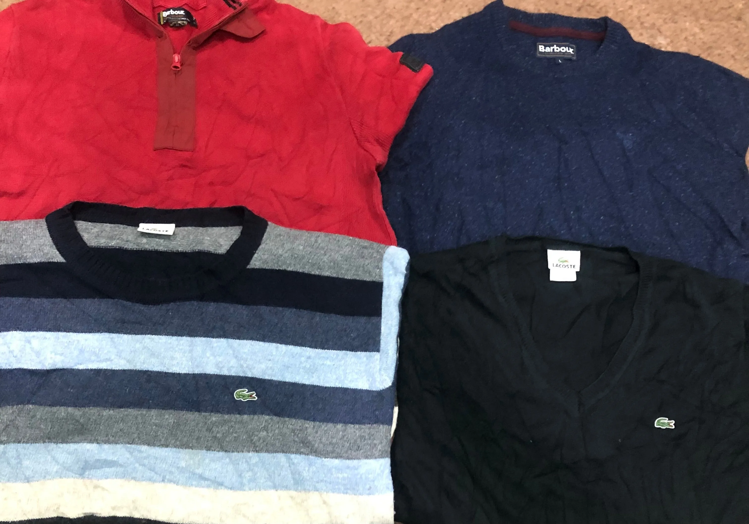 Barbour Sweaters and Lacoste sweater