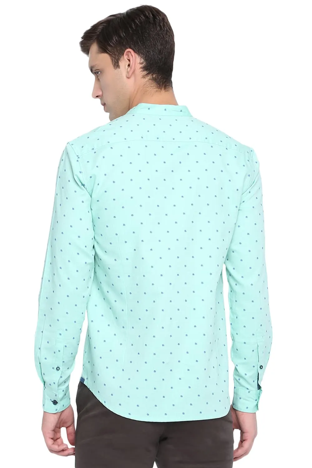 Basics Slim Fit Printed Oxford Shirt