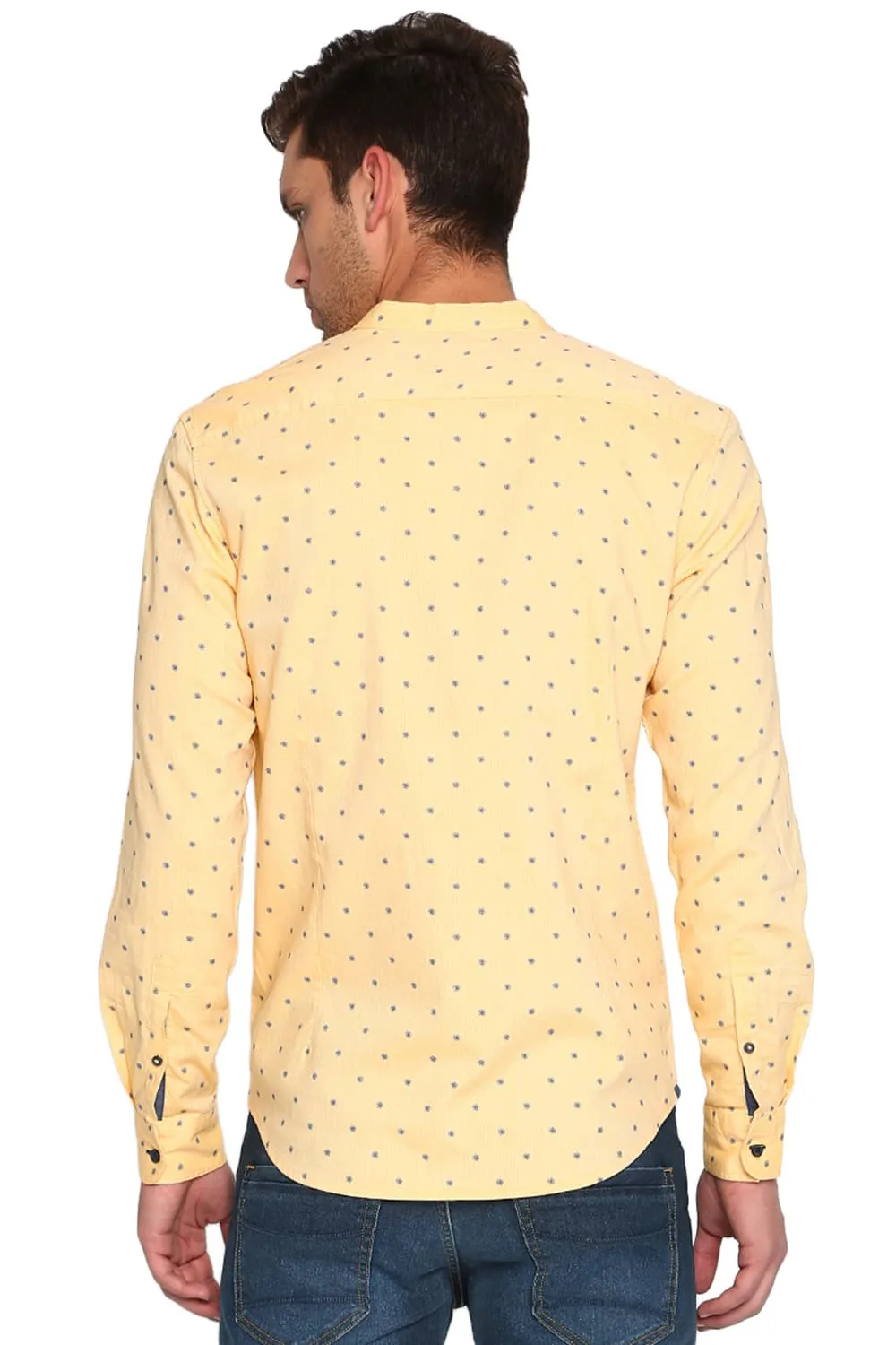 Basics Slim Fit Printed Oxford Shirt