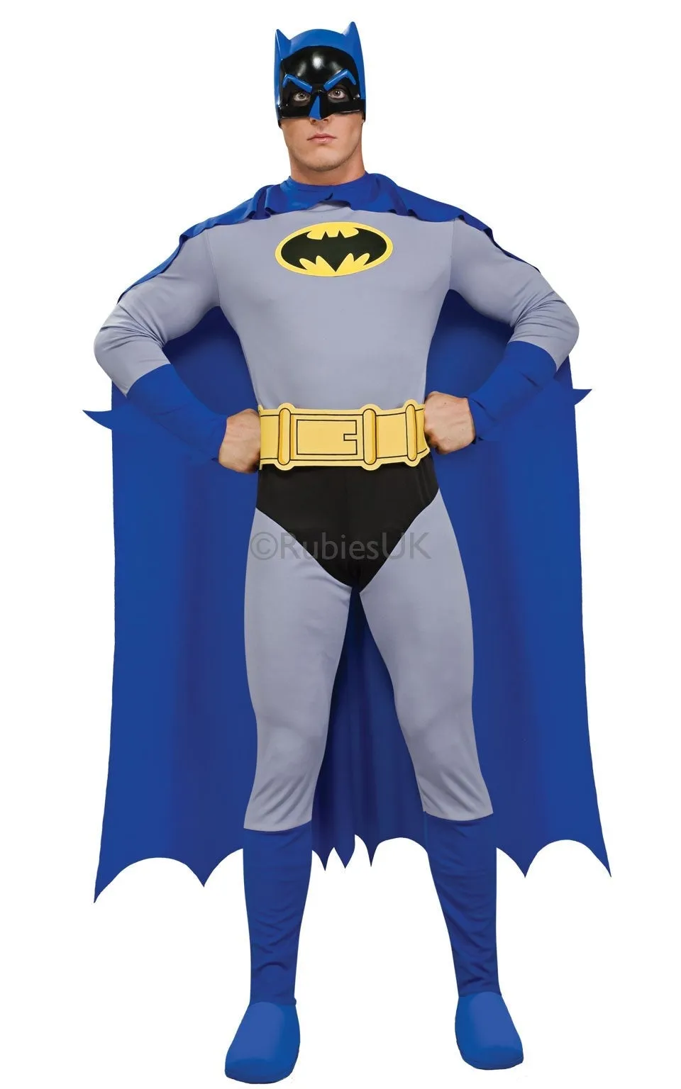 Batman Costume Brave and the Bold Adult Grey Blue Suit