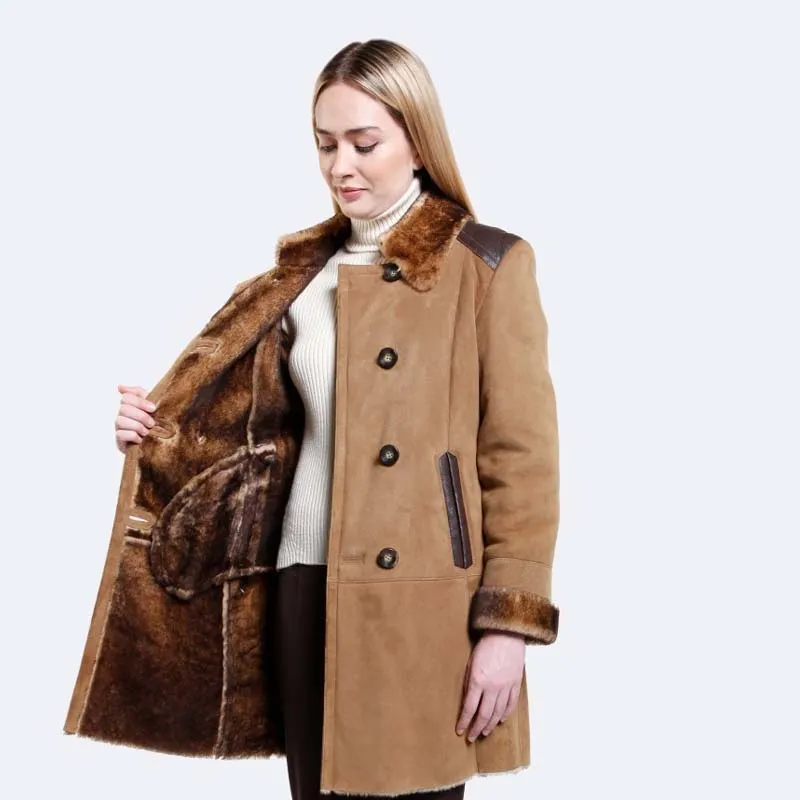 Best Winter Style Genuine Shearling Brooklyn Sheepskin Coat