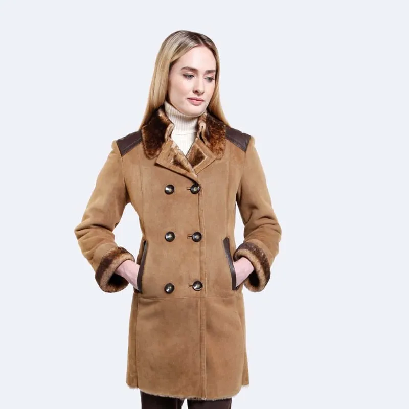 Best Winter Style Genuine Shearling Brooklyn Sheepskin Coat