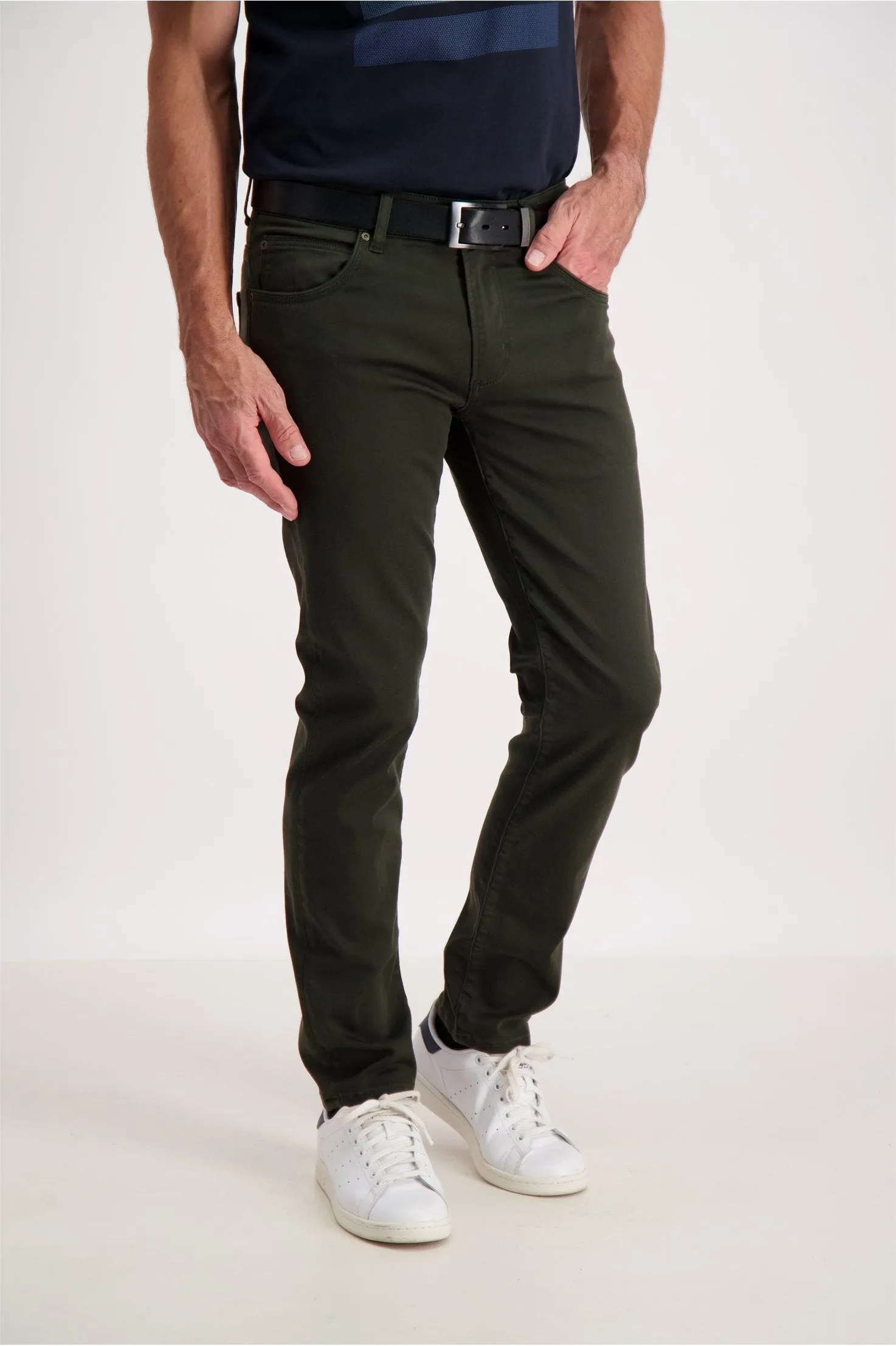 Bison Cashmere touch chino med lynlås