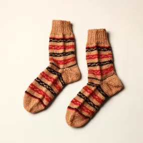 Brown - Kumaun Hand Knitted Woolen Socks (Adult)