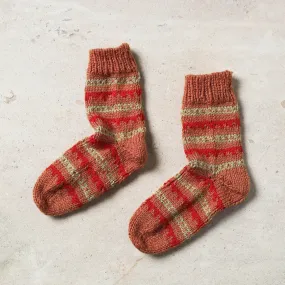 Brown - Kumaun Hand knitted Woolen Socks