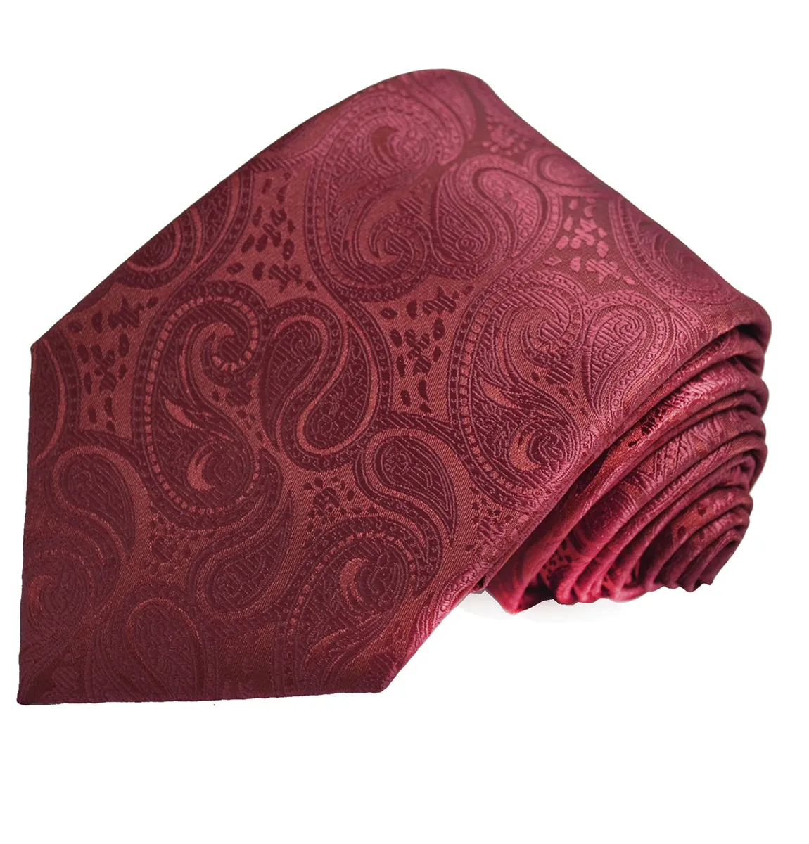 Burgundy Red Paisley Tuxedo Vest Set