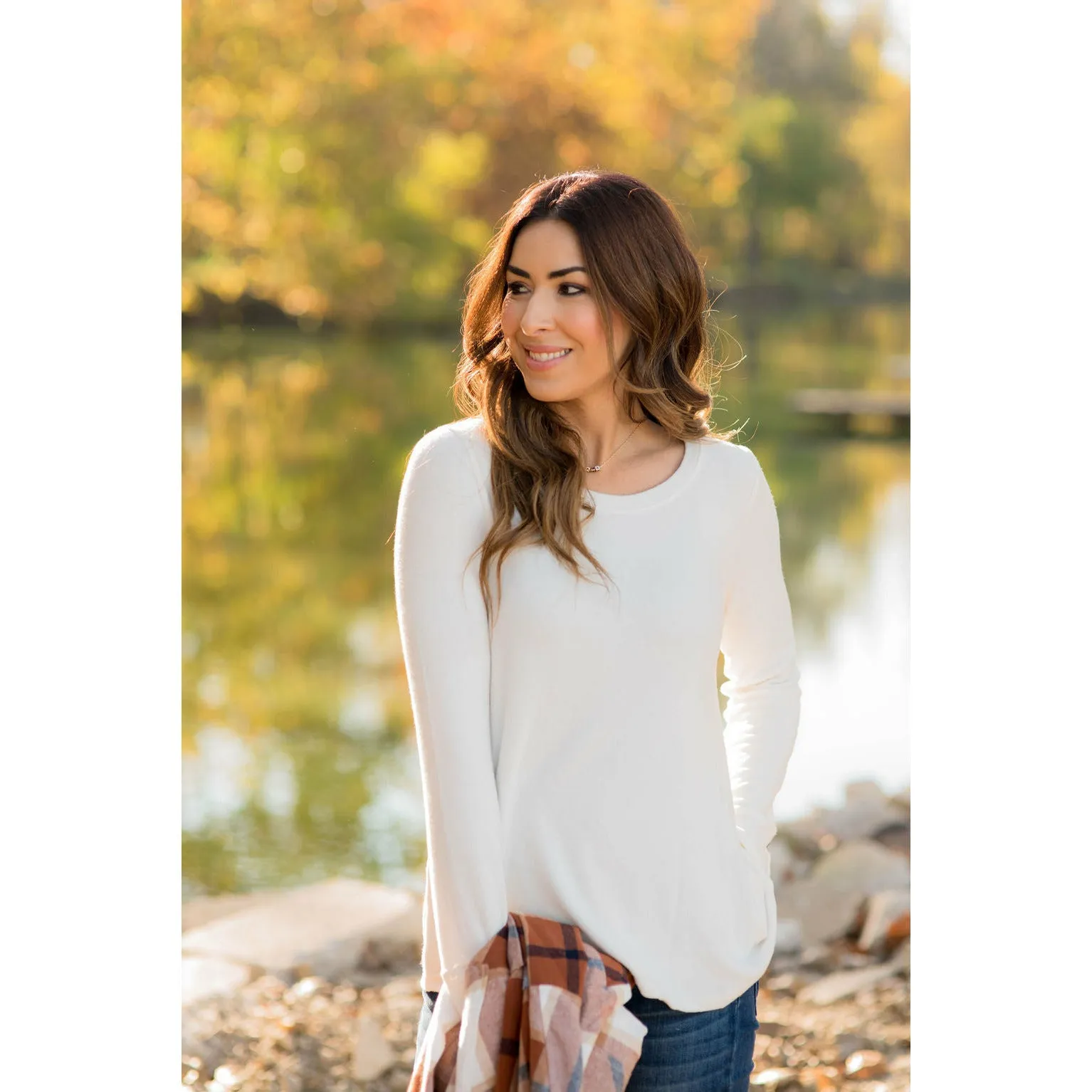 Button Cuff Long Sleeve Tee