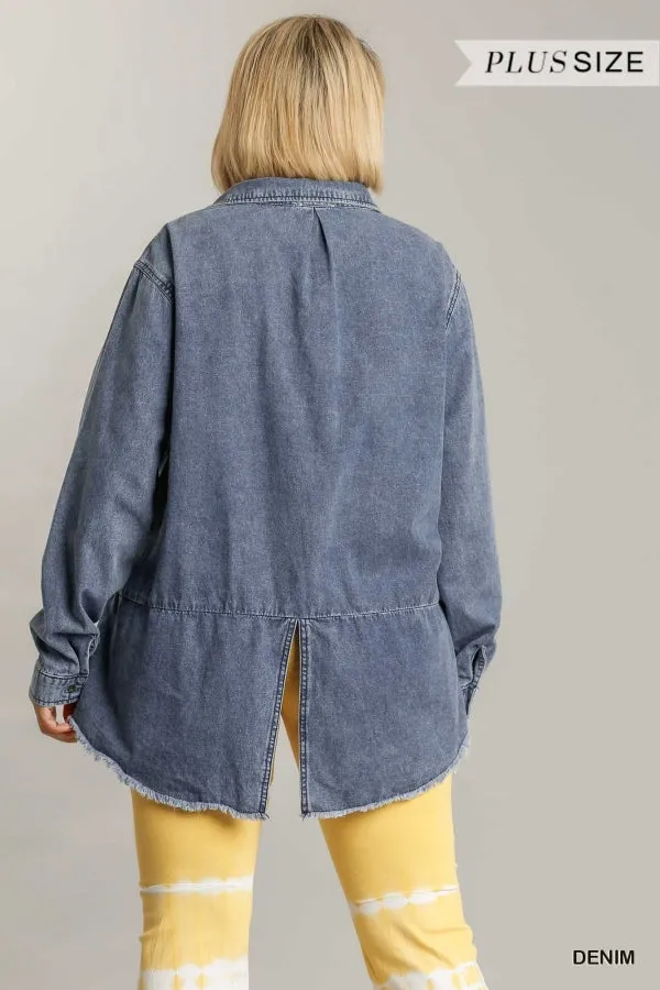 Button Down Denim Shacket