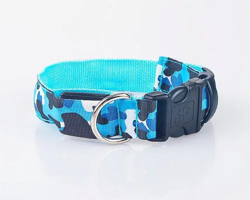 Camouflage Series Dog Collar with LED Light