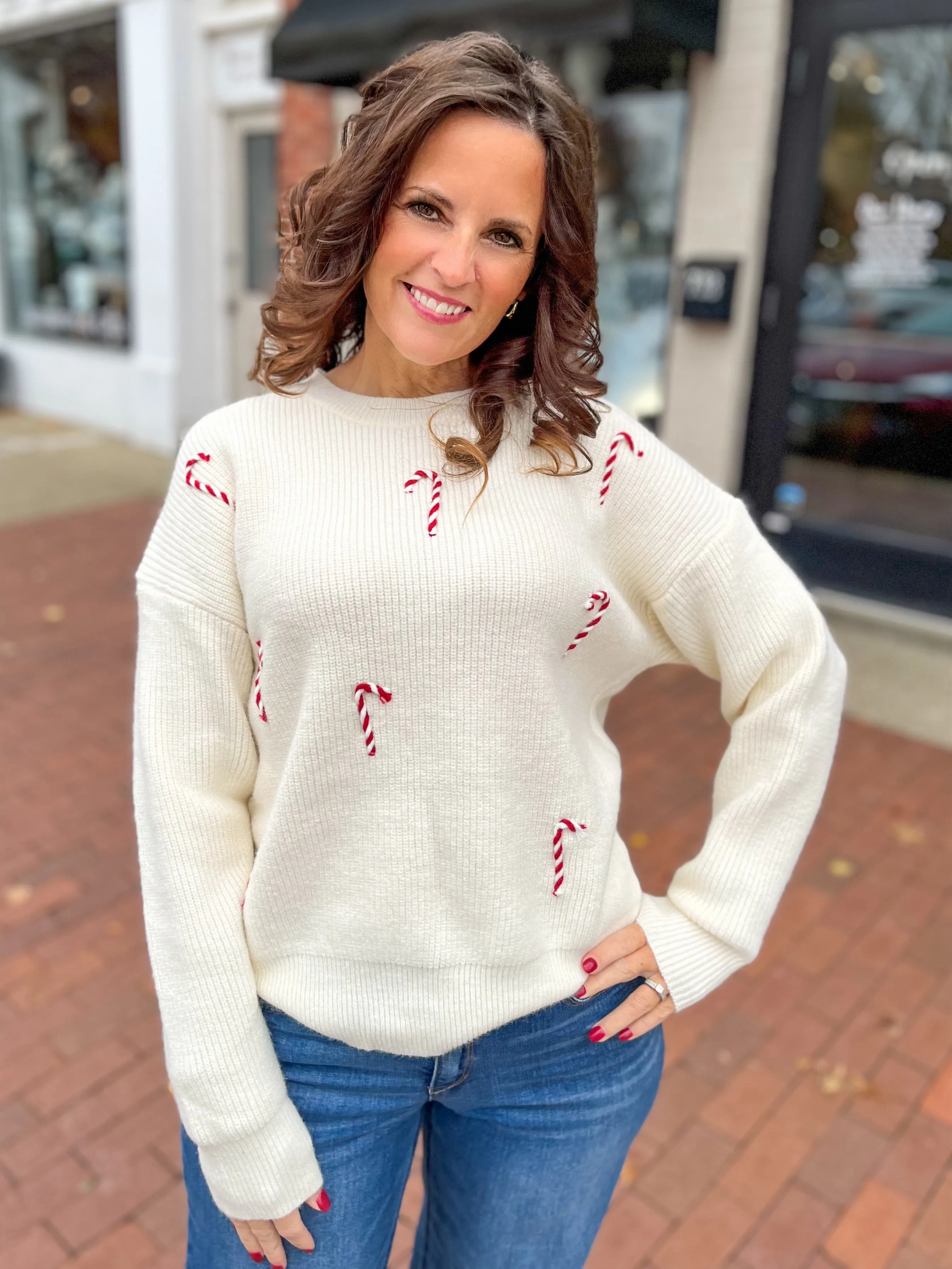 Candy Cane Yarn Sweater