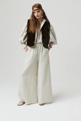 Cape Linen Pants - Natural