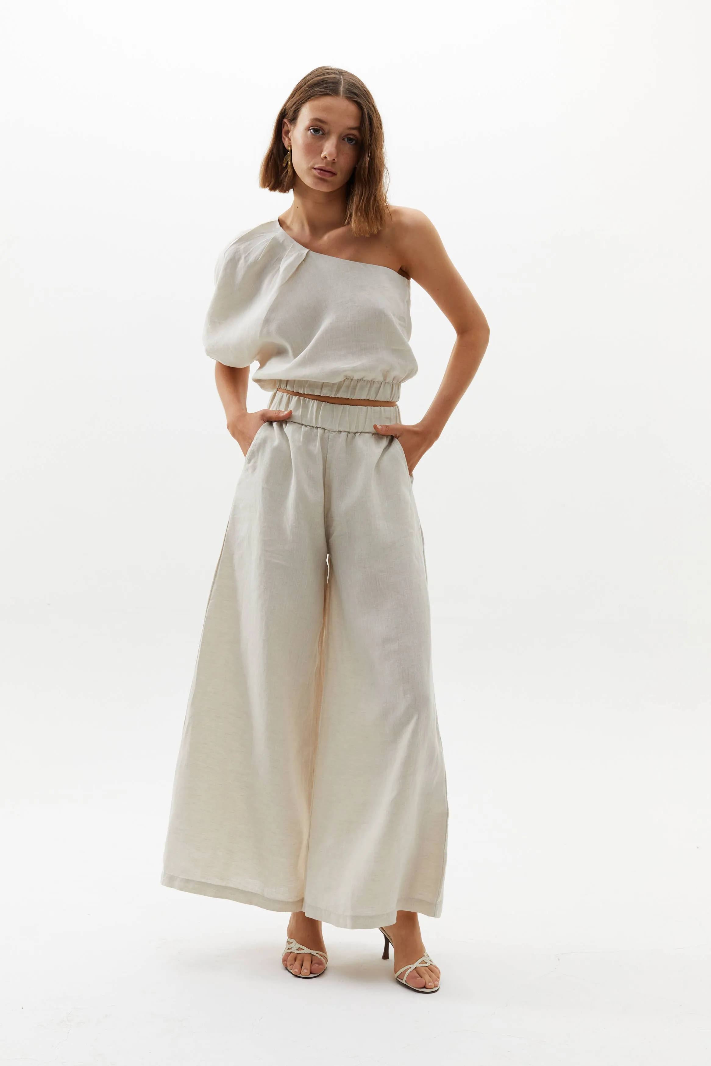 Cape Linen Pants - Natural