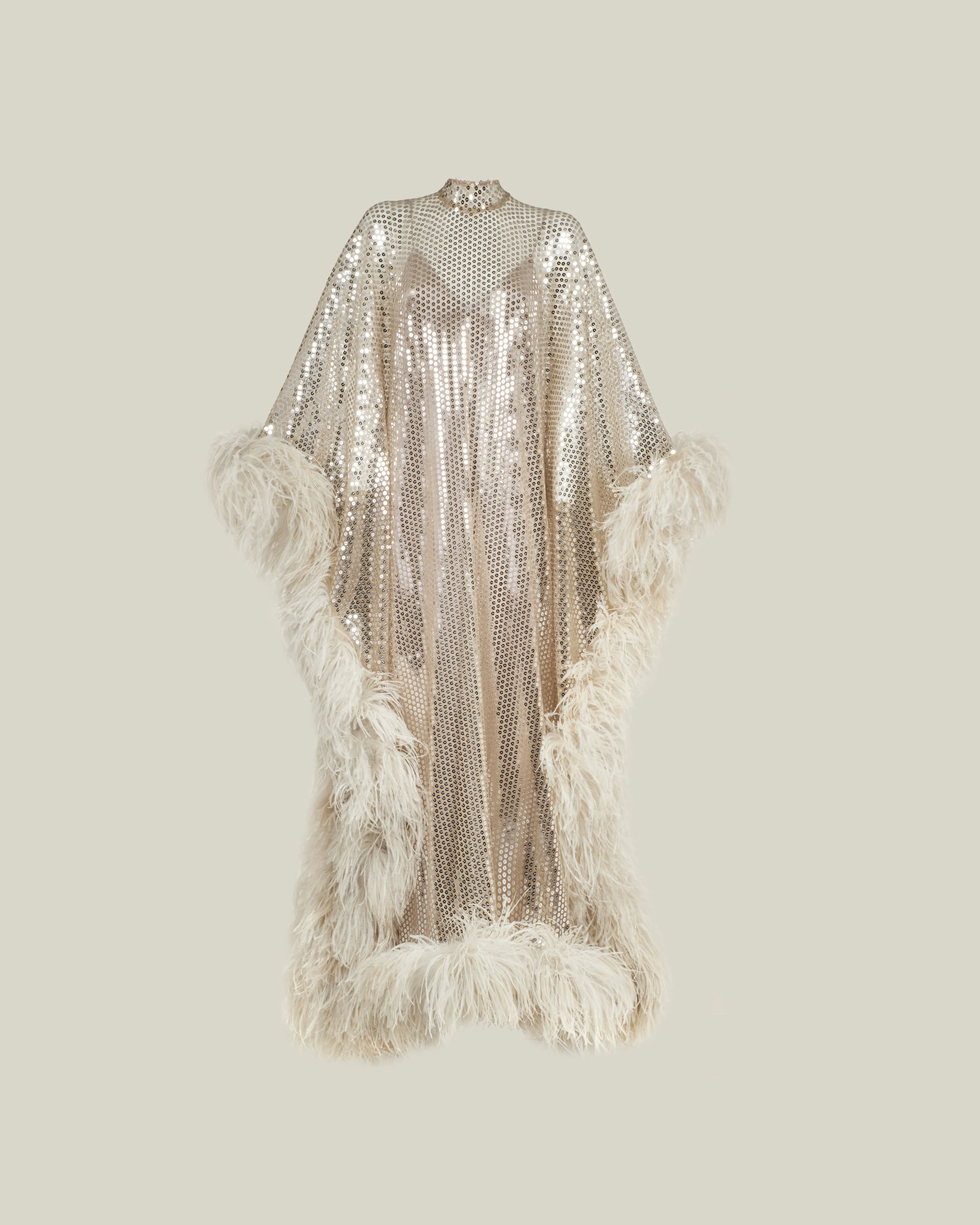 Casta Diva Disco! Kaftan in Silver