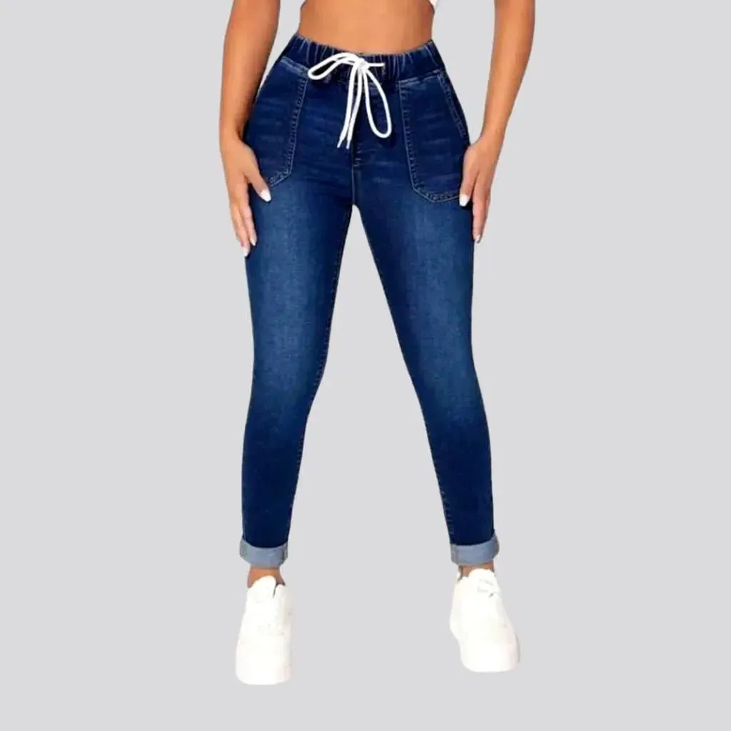 Casual joggers women's denim pants