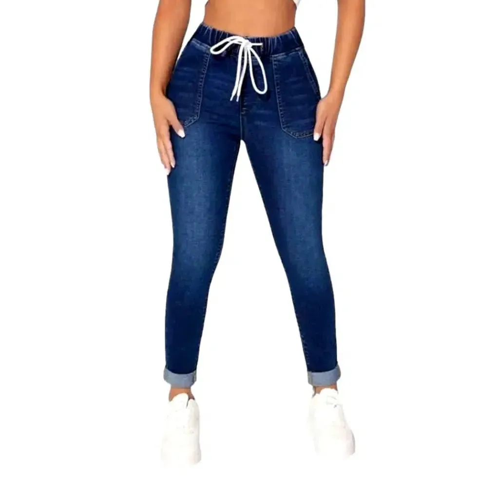 Casual joggers women's denim pants