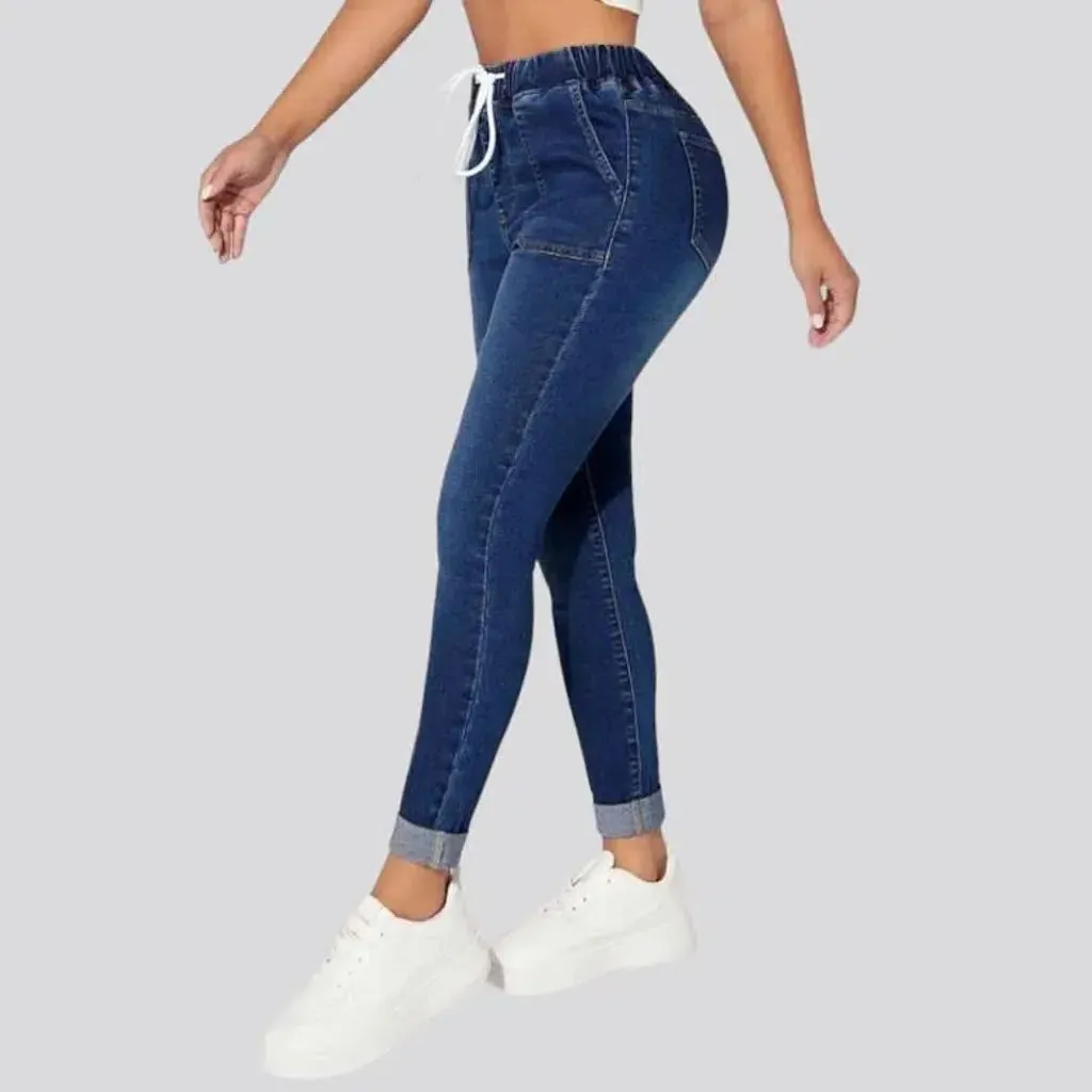 Casual joggers women's denim pants