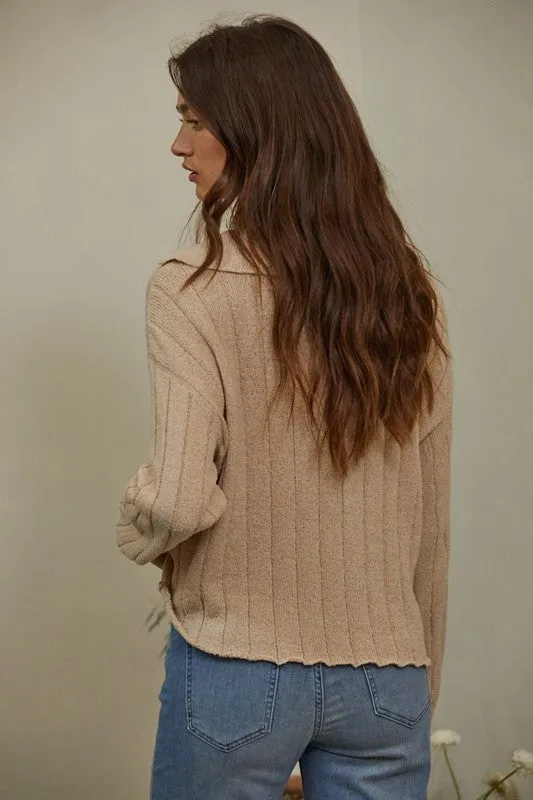 Catalynn Collar Sweater Top