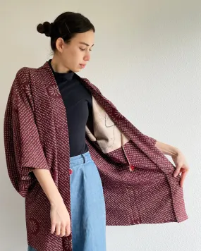 Chrysanthemum Shibori Haori Kimono Jacket