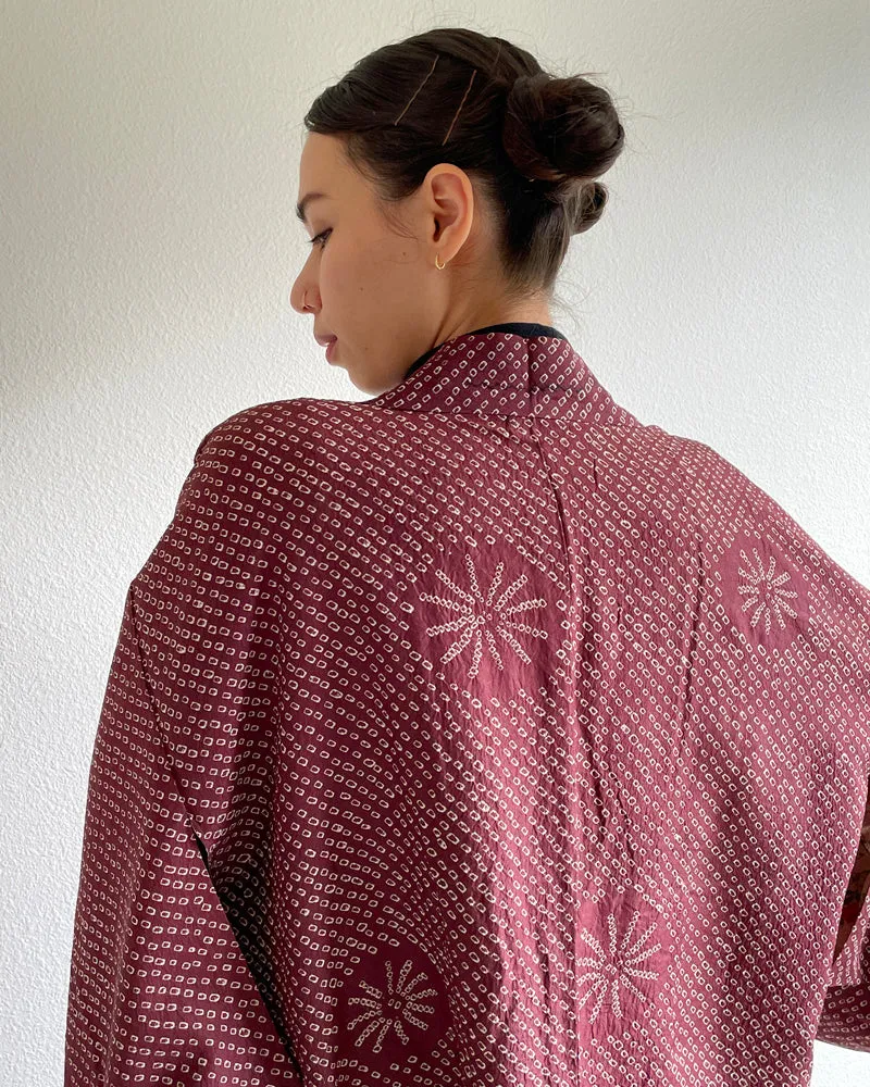 Chrysanthemum Shibori Haori Kimono Jacket