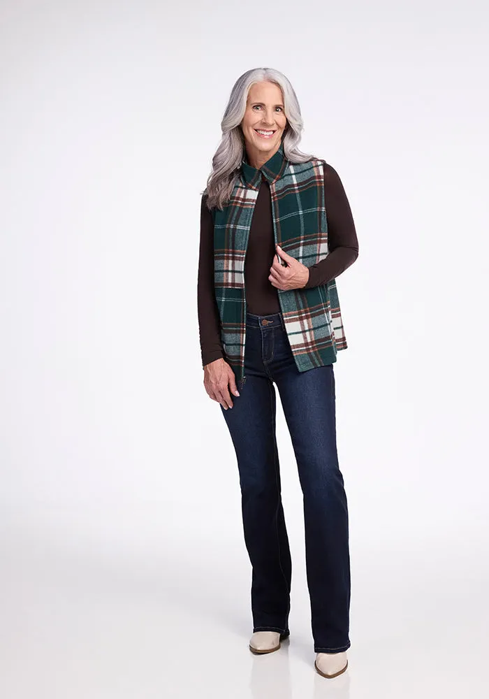 Colbie Vest - Espresso Plaid