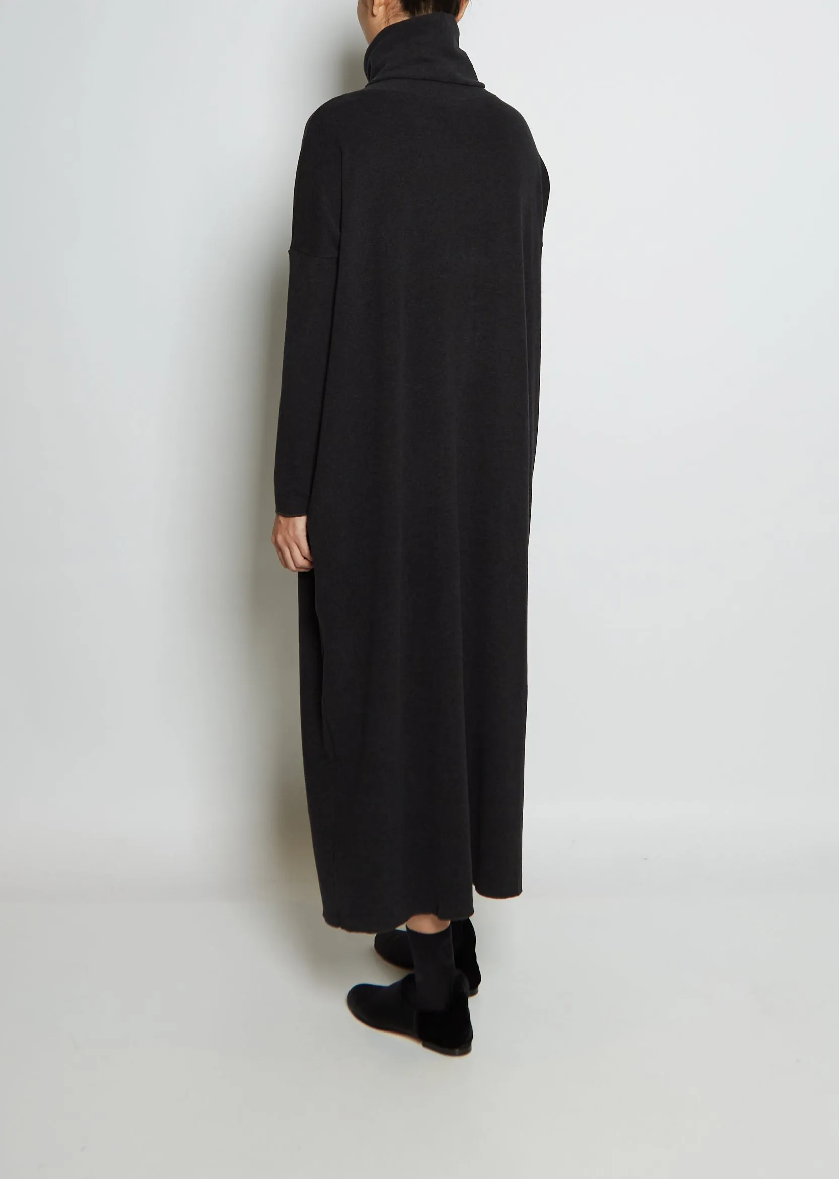 Cotton Blend Jersey Turtleneck Dress JP