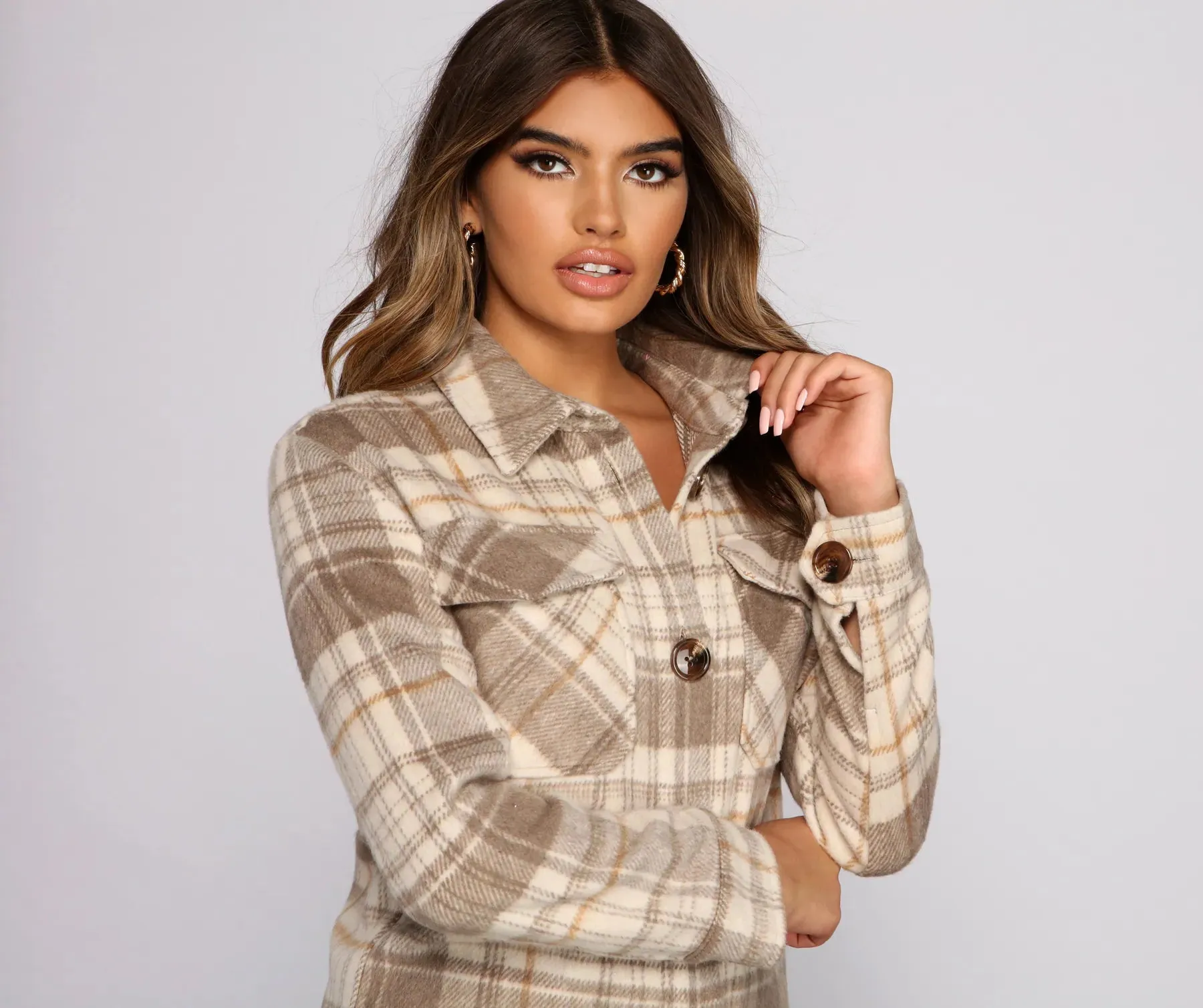 Cozy Plaid Oversized Shacket