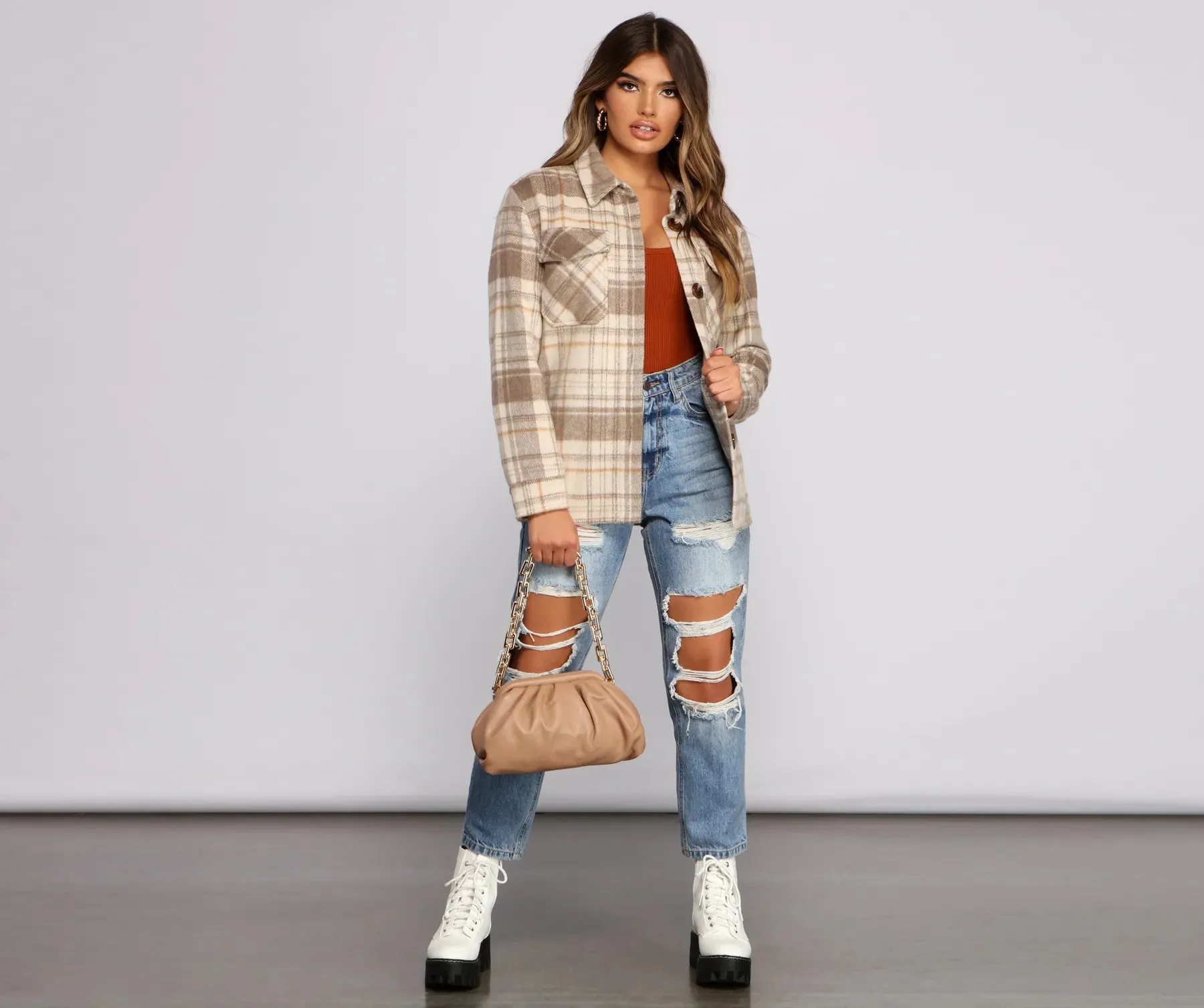 Cozy Plaid Oversized Shacket