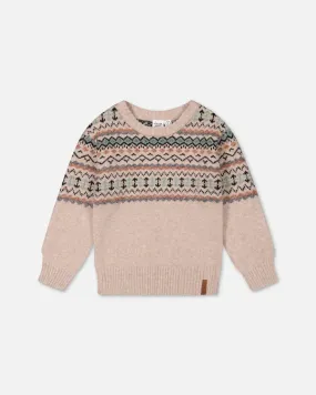 Deux par Deux Stripe Jacquard Sweater