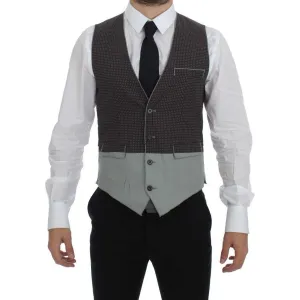 Dolce & Gabbana Elegant Gray Cotton Dress Vest