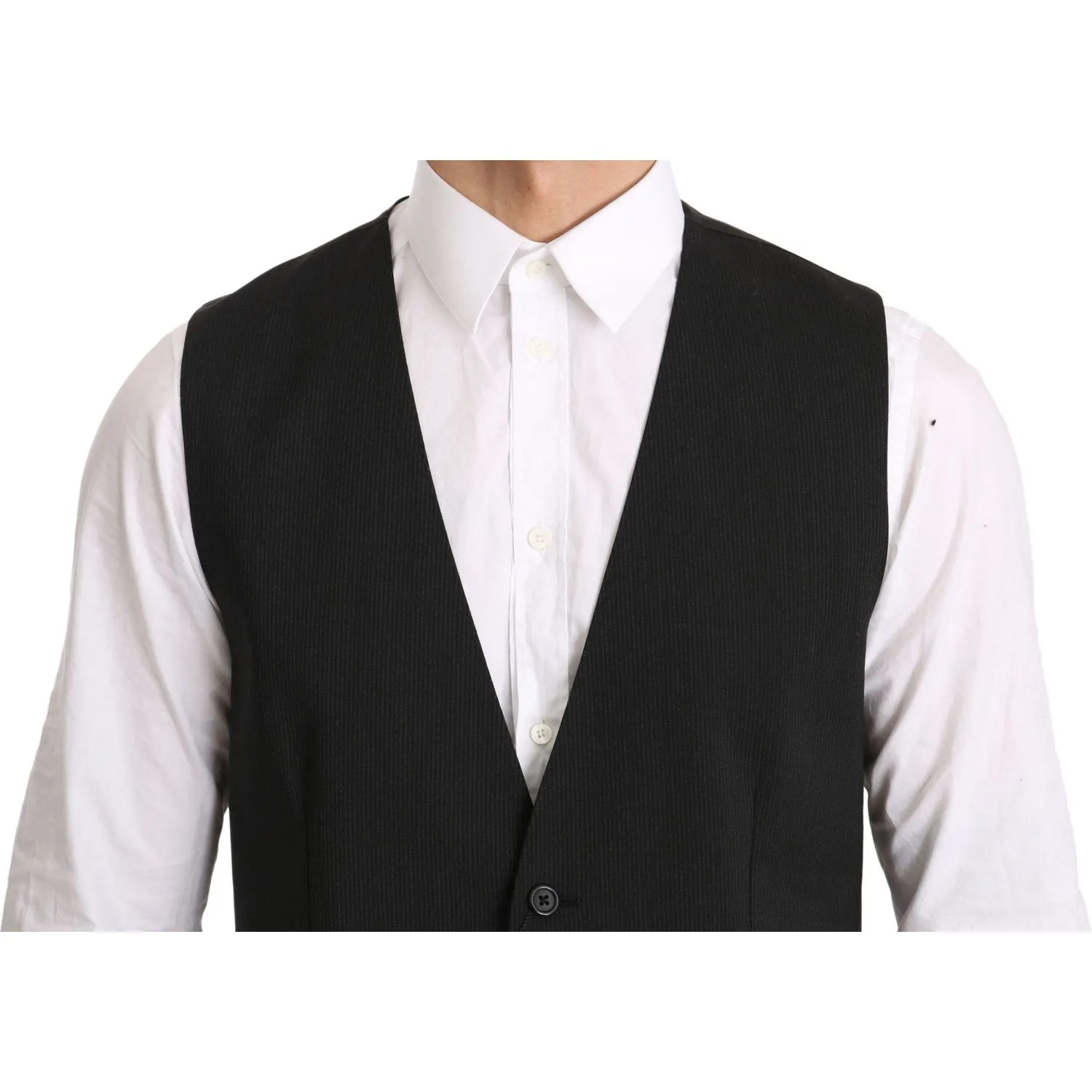 Dolce & Gabbana Elegant Gray Formal Vest - Regular Fit