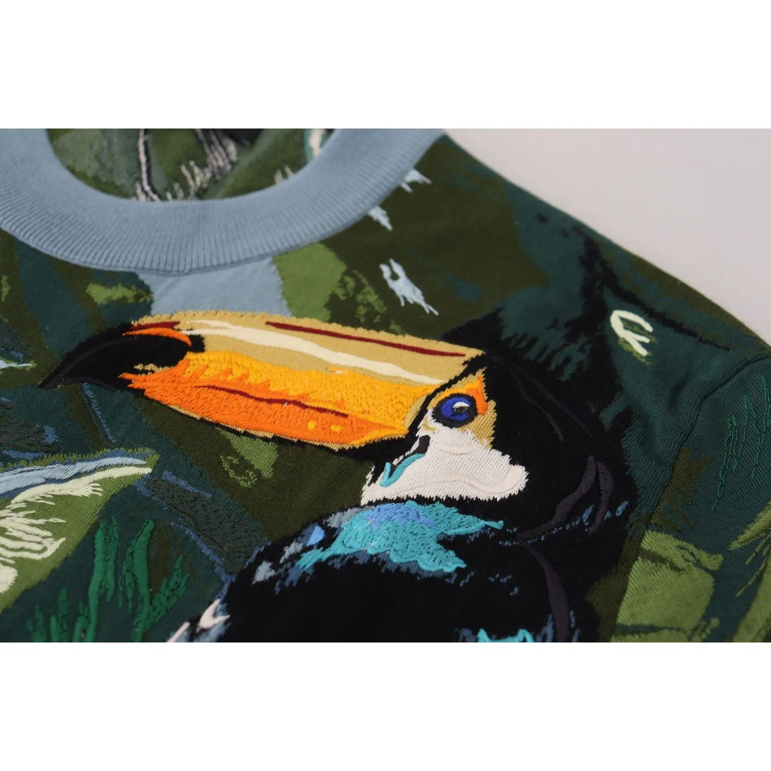 Dolce & Gabbana Jungle Embroidered Wool-Silk Sweater