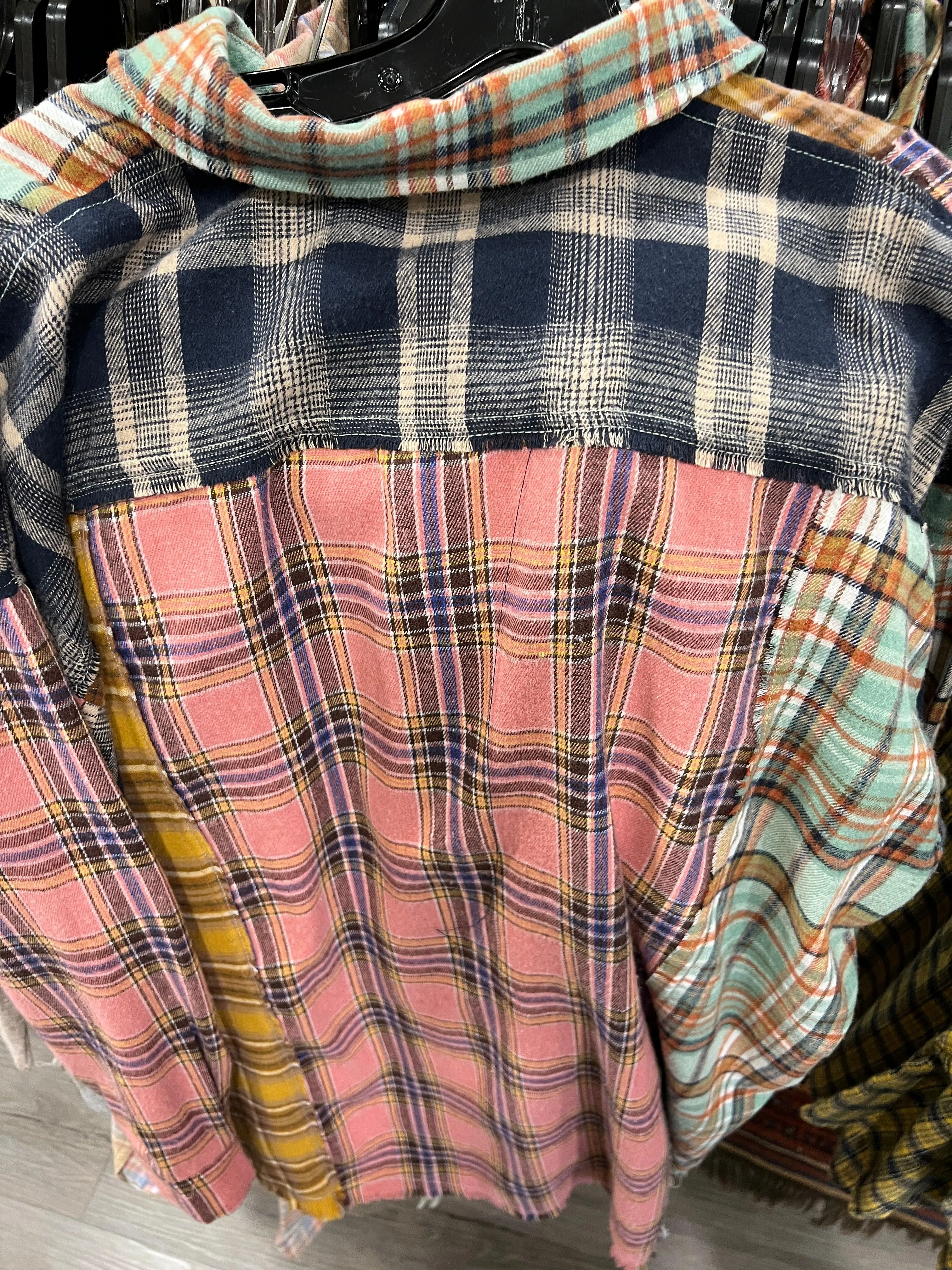 Easel PLAID MIX N MATCH BUTTON DOWN SHIRT